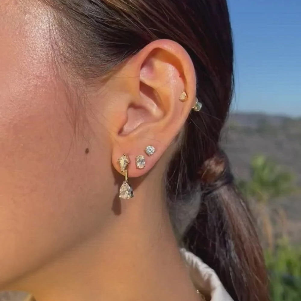 Melinda Maria Teardrop Ear Jacket Earrings